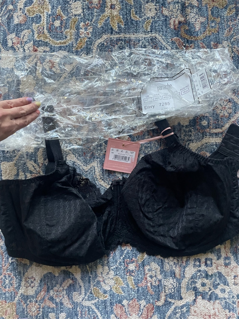 Panache Black Lace Underwire Bra